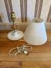 Milk Glass Table Lamp with Shade