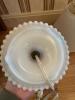 Milk Glass Table Lamp with Shade - 5