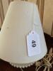 Milk Glass Table Lamp with Shade - 6