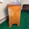 Wooden Nightstand with Drawer and Open Shelves - 8