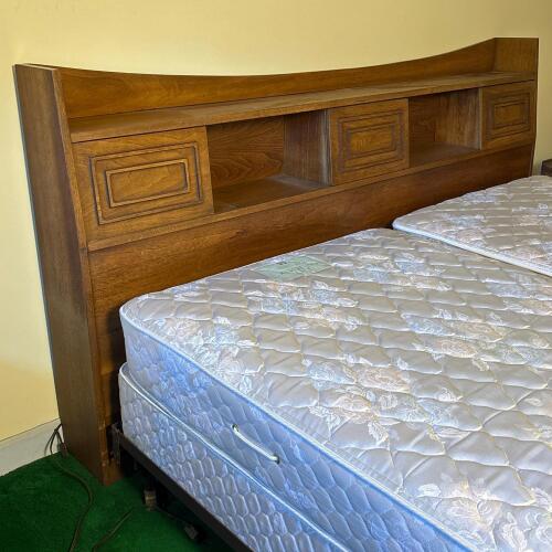 Vintage MCM Broyhill Sculptra Bookcase Headboard