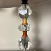 Pair of Glass Table Lamps With White Shades - 2