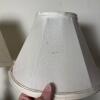 Pair of Glass Table Lamps With White Shades - 5