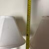 Pair of Glass Table Lamps With White Shades - 6