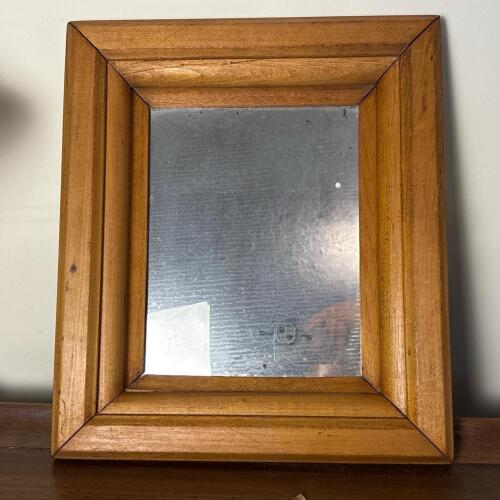 Vintage Wood Framed Mirror