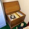 Closet Lot: Chest with Vinyls, Folding Tables, & Appliances - 2