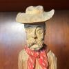 Carved Wooden Folk Art Cowboy Figure - 2