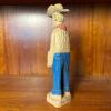 Carved Wooden Folk Art Cowboy Figure - 5