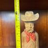 Carved Wooden Folk Art Cowboy Figure - 7