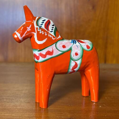 Swedish Hand Painted Dala Horse by Nils Olsson