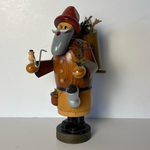 Erzgebirgische German Incense Smoker Figure with Pipe
