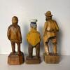 Hand-Carved Wood Nautical Sailor Figurines - 4