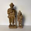 Pair of Hand-Carved Wooden Traveler Figurines