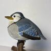 Hand-Carved Blue Jay Bird Sculpture - 2