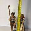 Pair of Hand Carved & Painted Wooden Figurines - 5