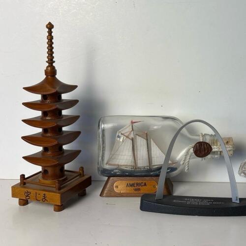 Japanese Pagoda Figurine & Other Travel Souvenirs