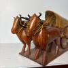 Handcrafted Wooden Ox-Drawn Cart Sculpture - 7