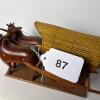 Handcrafted Wooden Ox-Drawn Cart Sculpture - 9