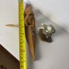 Alaskan Indigenous Figurines: Wooden Kayaker & Stone Figure - 9