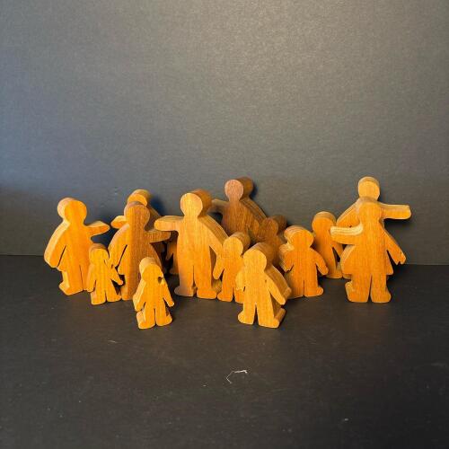 Wooden Human Figure Puzzle Pieces