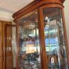 Lighted Wooden Curio Cabinet with Glass Shelves - 2
