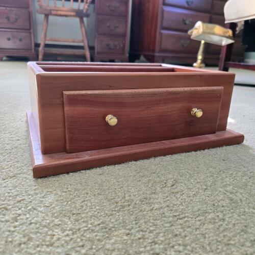 Handmade Wood Desk Organizer by Hobart Studio