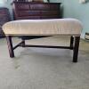 Upholstered Bench with Nailhead Trim and Wood Base - 2