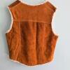 Genuine Leather Shearling-Style Vest by I.D.M. - 4