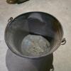 Large Iron Cauldron with Riveted Handles - 2