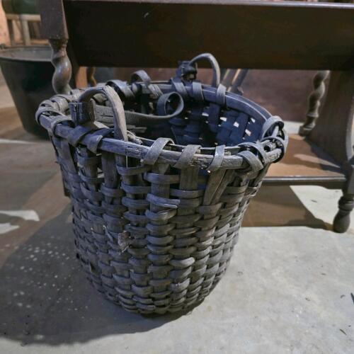 Woven Basket With Handles, Rustic Country Style