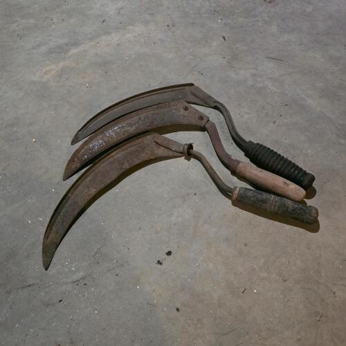 Vintage Curved Draw Knives or Sickle Tools