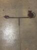 Metal Cat and Bird Garden Stake