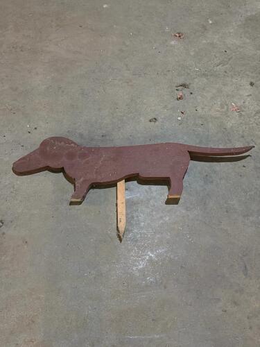 Wooden Dachshund Silhouette Garden Stake