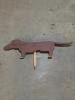 Wooden Dachshund Silhouette Garden Stake