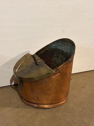 Copper and Brass Ash and Coal Scuttle