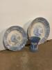 Wedgwood Jasperware Vase and Lombardy Transferware Plates
