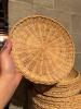 Woven Wicker and Blue Paper Plate Chargers - 2