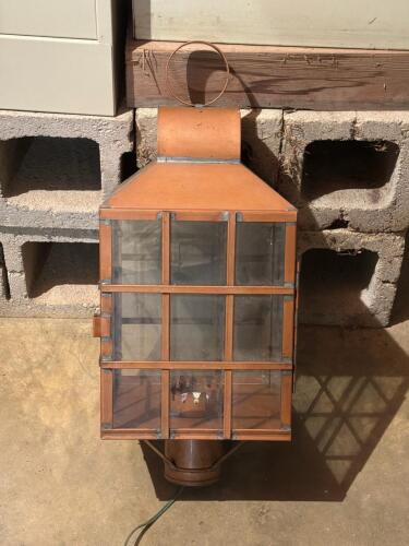 Copper Outdoor Lantern in Colonial-Style