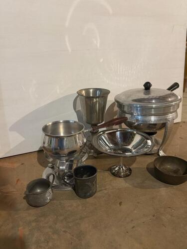 Assorted Vintage Metal Tableware