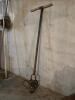 Antique Garden Cultivator with Iron Wheels and Wooden Handle