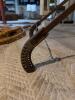 Antique Iron Farm Plow with Large Metal Wheel - 4
