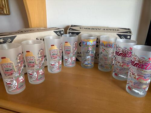 Catstudio Amazing Frosted Drinking Glasses with State Designs