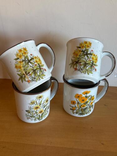 Vintage Floral Japan Mugs