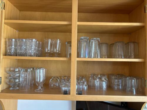 Assorted Glass Drinkware Including Monogram Glasses
