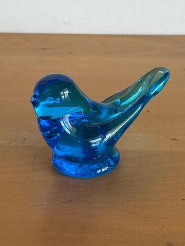Terra Studios Bluebird of Happiness Art Glass Figure