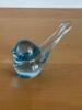 Harkness Glass Blue Glass Bird Figurine