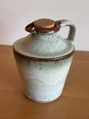 Stoneware Jug With Cork Stopper