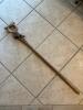 Hand-Carved Wooden Walking Stick With Lion Motif