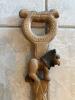 Hand-Carved Wooden Walking Stick With Lion Motif - 4