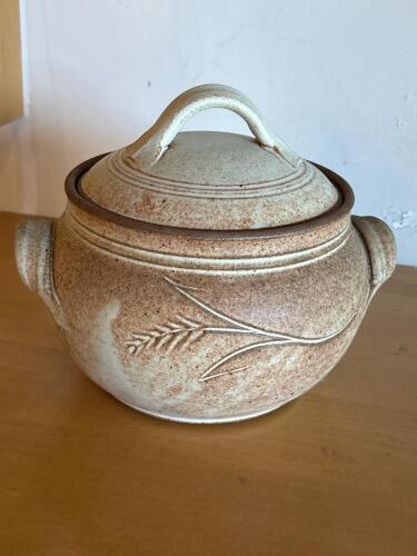 Signed Studio Pottery Lidded Stoneware Jar